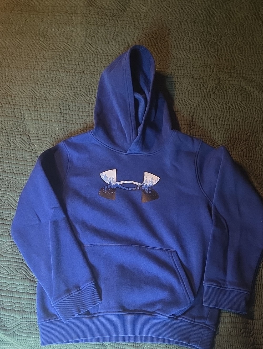 Under Armour Royal Blue Hoodie with Graphic Logo